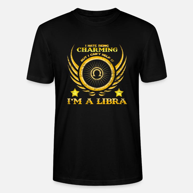 Zodiac Proverbs Libra Libra - Stanley/Stella CRAFTER Unisex Organic T-Shirt - black