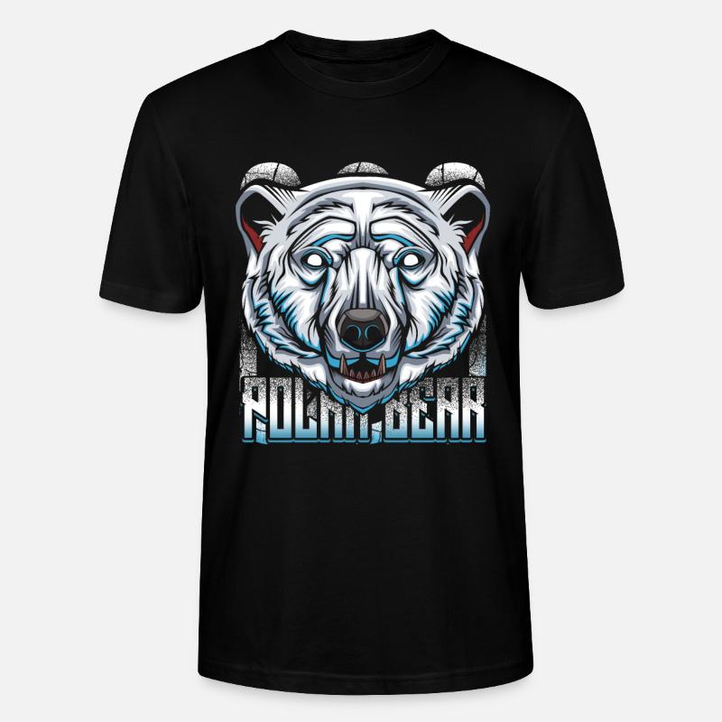 Polarbär - Stanley/Stella Unisex Bio-T-Shirt CRAFTER - Schwarz