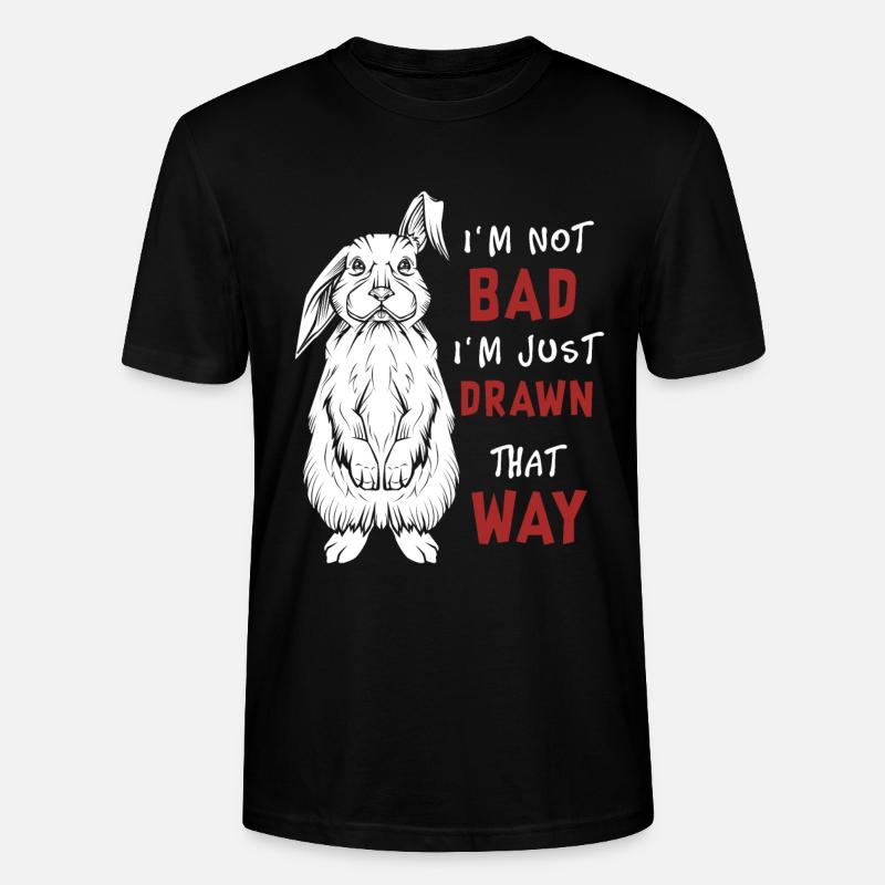Häschen Spruch - Stanley/Stella Unisex Bio-T-Shirt CRAFTER - Schwarz