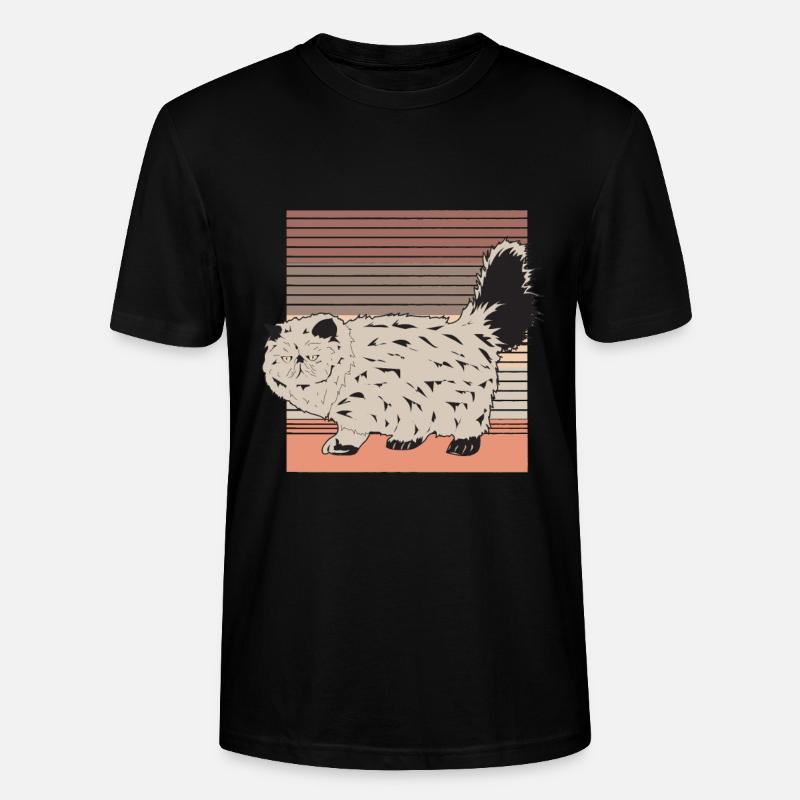 Retro Grumpy Cat - Stanley/Stella Unisex Bio-T-Shirt CRAFTER - Schwarz