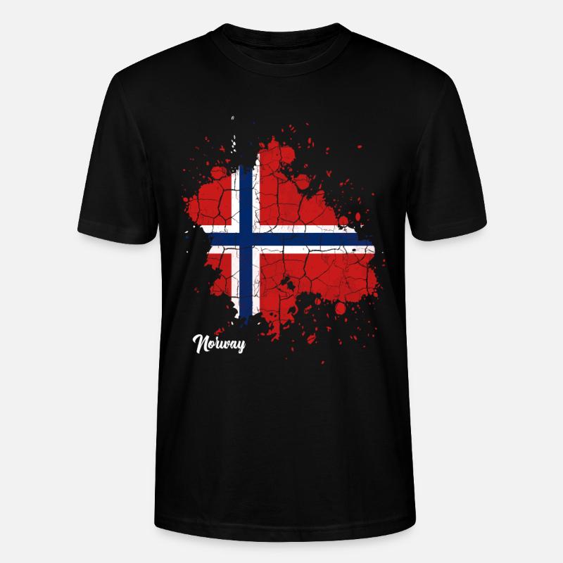 Norwegen - Stanley/Stella Unisex Bio-T-Shirt CRAFTER - Schwarz