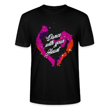 Tanzen - Stanley/Stella Unisex Bio-T-Shirt CRAFTER - Schwarz - Vorne - Alina (178cm) & Michal (187cm)