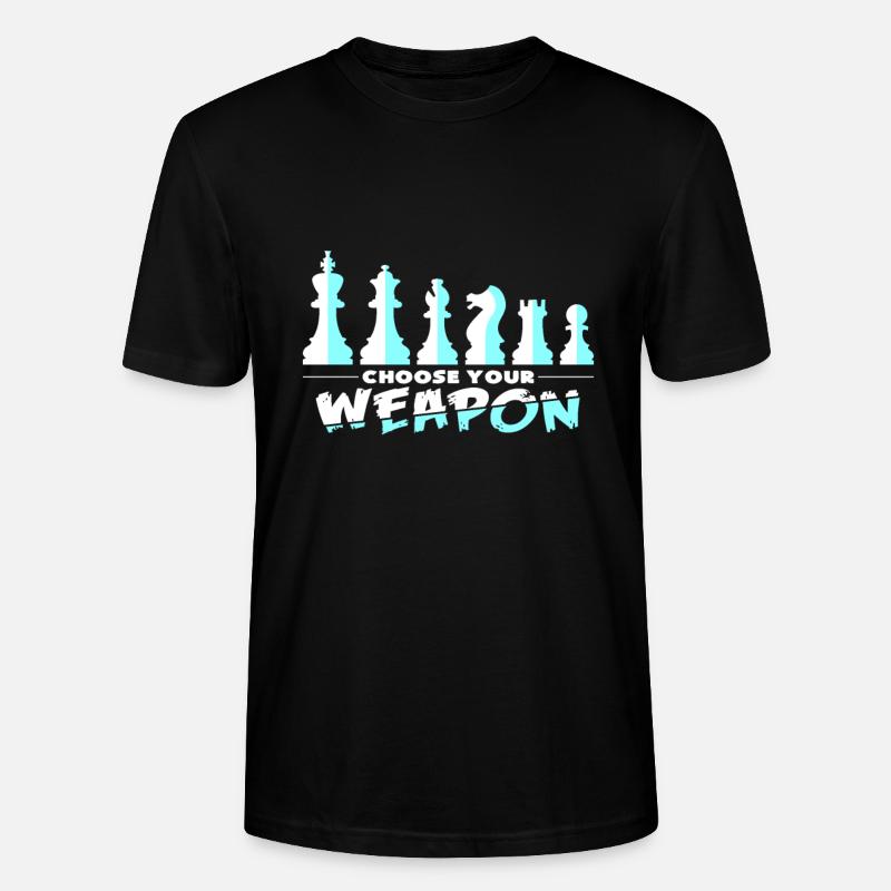 échecs - T-shirt bio CRAFTER Stanley Stella Unisexe - noir