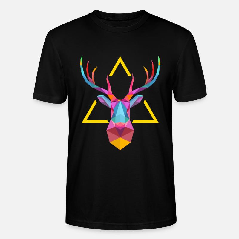 cerf - T-shirt bio CRAFTER Stanley Stella Unisexe - noir