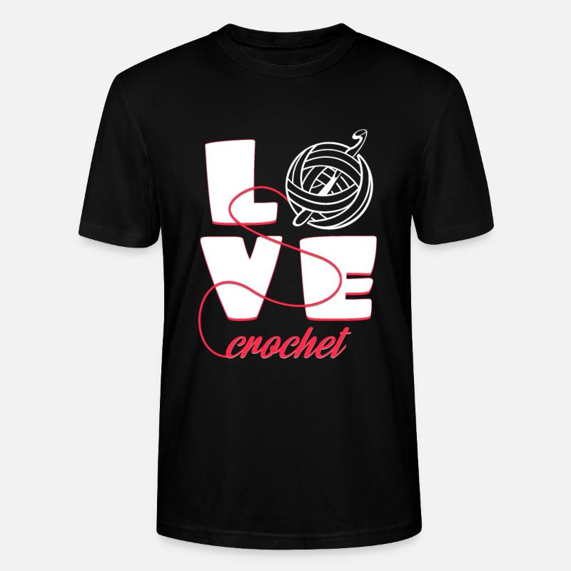 Häkeln - Stanley/Stella Unisex Bio-T-Shirt CRAFTER - Schwarz