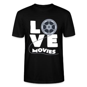 Kino - Stanley/Stella Unisex Bio-T-Shirt CRAFTER - Schwarz - Vorne - Alina (178cm) & Michal (187cm)