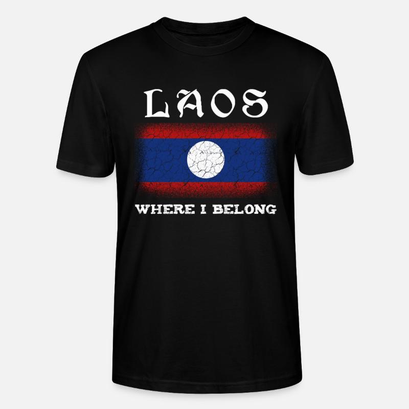 Laos - Stanley/Stella Unisex Bio-T-Shirt CRAFTER - Schwarz