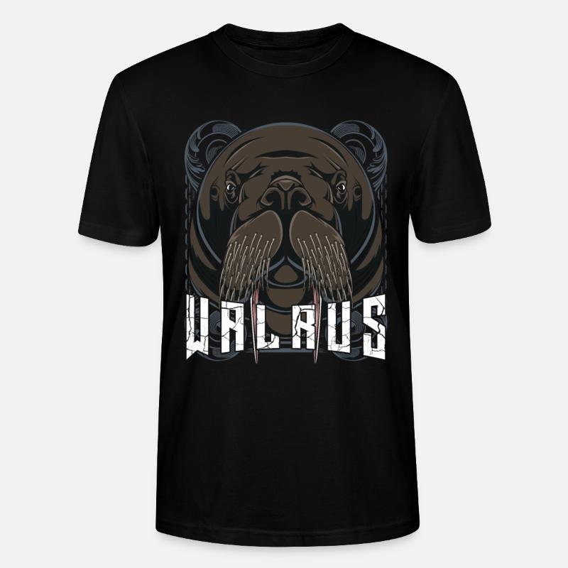 Walross - Stanley/Stella Unisex Bio-T-Shirt CRAFTER - Schwarz