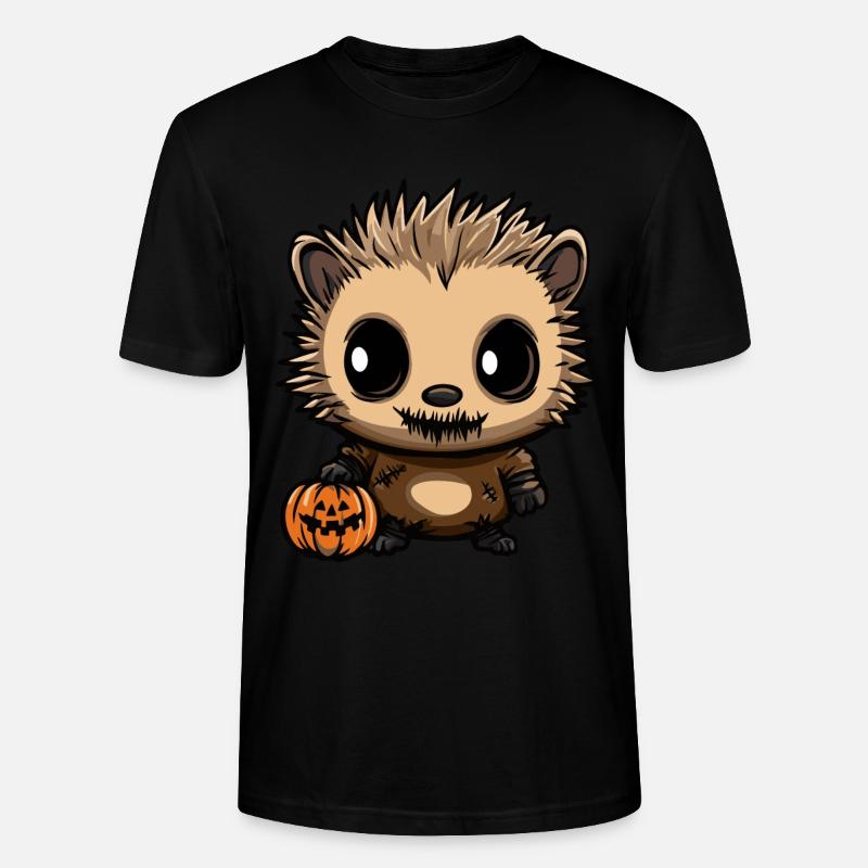 hérisson Halloween Zombie - T-shirt bio CRAFTER Stanley Stella Unisexe - noir