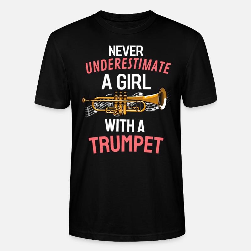 Blasmusik Trompeter Mädchen Geschenk Trompete - Stanley/Stella Unisex Bio-T-Shirt CRAFTER - Schwarz