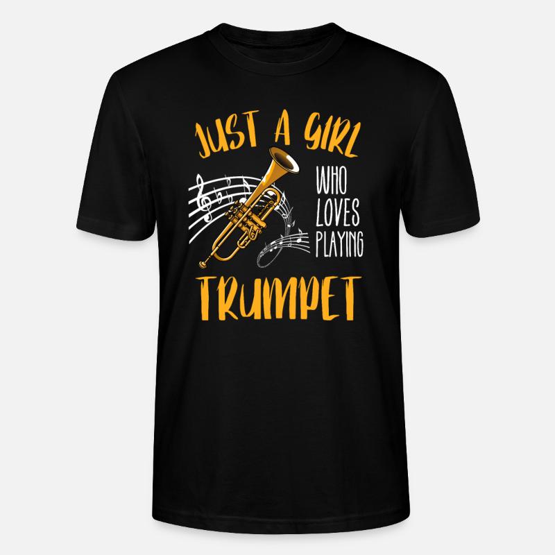 Musik Trompeter Mädchen Geschenk Musiker Trompete - Stanley/Stella Unisex Bio-T-Shirt CRAFTER - Schwarz