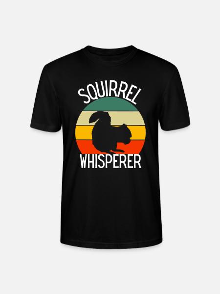 Eichhörnchen Flüsterer Geschenk Retro Eichhörnchen - Stanley/Stella Unisex Bio-T-Shirt CRAFTER - Schwarz