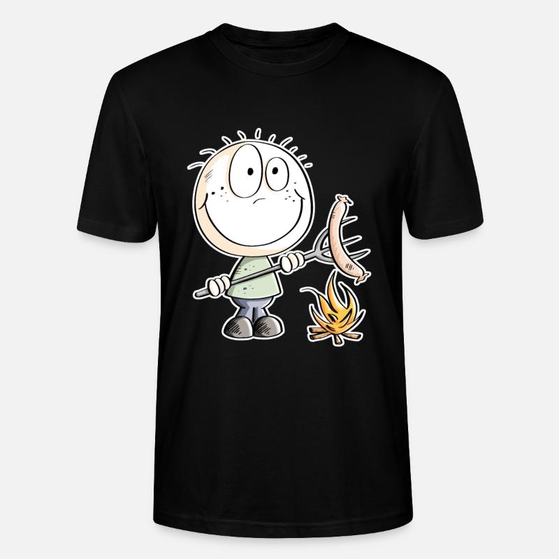 Bâton de grillage saucisse drôle - T-shirt bio CRAFTER Stanley Stella Unisexe - noir