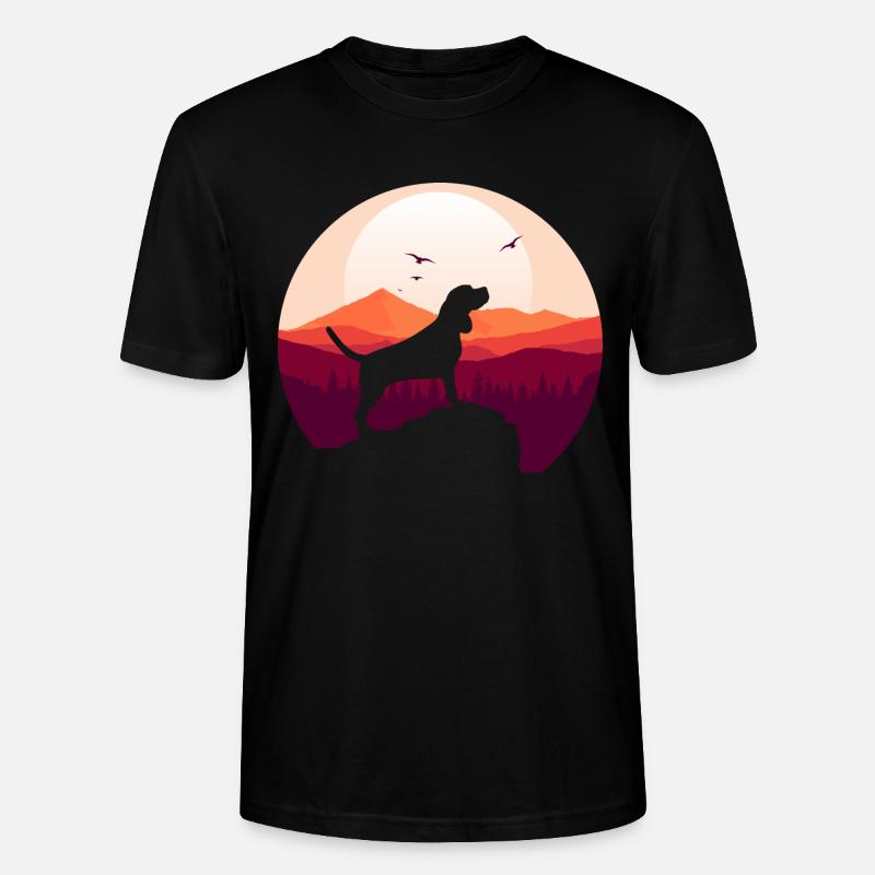 Beagle - Hunde Geschenk - Stanley/Stella Unisex Bio-T-Shirt CRAFTER - Schwarz