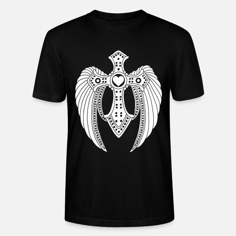 weißer gefallener Engel - Stanley/Stella Unisex Bio-T-Shirt CRAFTER - Schwarz
