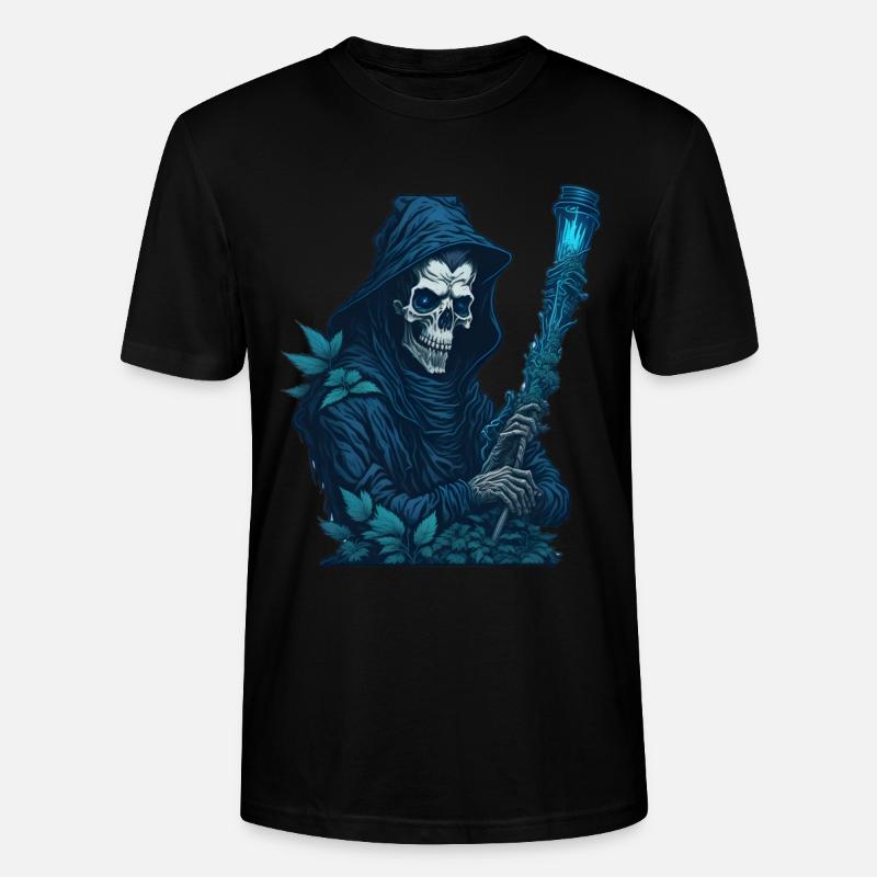Faucheuse avec pipe d’herbe - T-shirt bio CRAFTER Stanley Stella Unisexe - noir