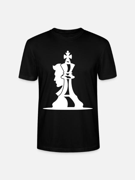 Chess Player Drawing - Stanley/Stella CRAFTER Unisex Organic T-Shirt - black