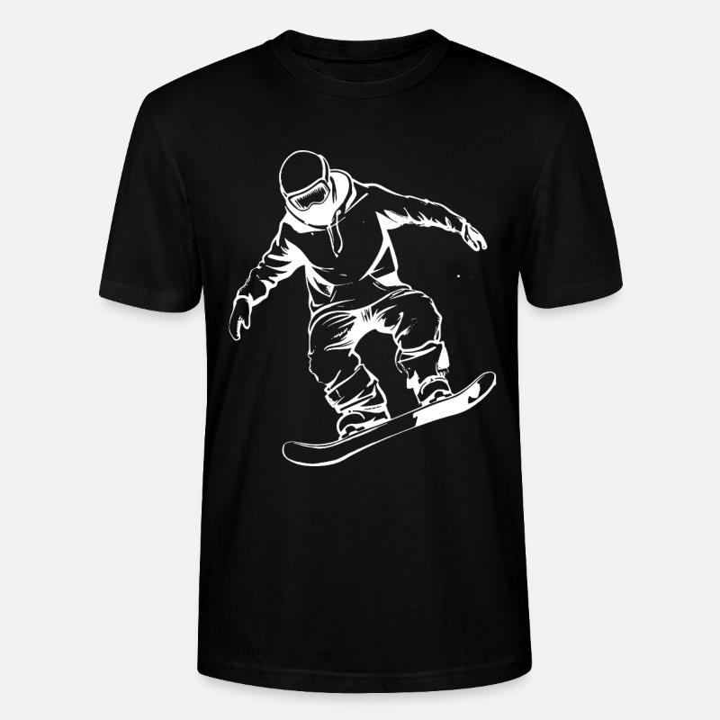 Dessin de snowboarder - T-shirt bio CRAFTER Stanley Stella Unisexe - noir