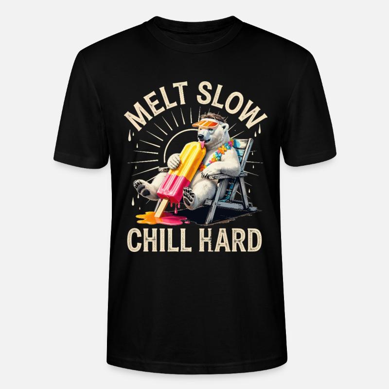 Schmelz langsam Chill Harter Bär - Stanley/Stella Unisex Bio-T-Shirt CRAFTER - Schwarz