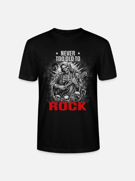 NEVER TOO OLD TO ROCK - Stanley/Stella CRAFTER Unisex Organic T-Shirt - black