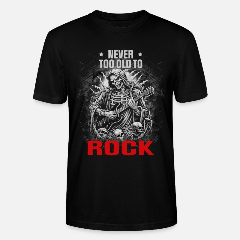 Never too old to Rock - Stanley/Stella Unisex Bio-T-Shirt CRAFTER - Schwarz