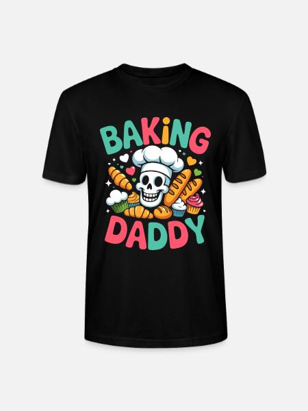 Bäcker Daddy Totenkopf - Stanley/Stella Unisex Bio-T-Shirt CRAFTER - Schwarz