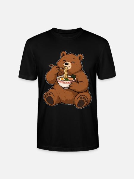 Bär liebt Ramen – Nudeln & Genuss - Stanley/Stella Unisex Bio-T-Shirt CRAFTER - Schwarz