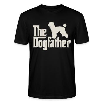 Le Dogfather - caniche caniche caniche - T-shirt bio CRAFTER Stanley Stella Unisexe - noir - Devant - Alina (178cm) & Michal (187cm)