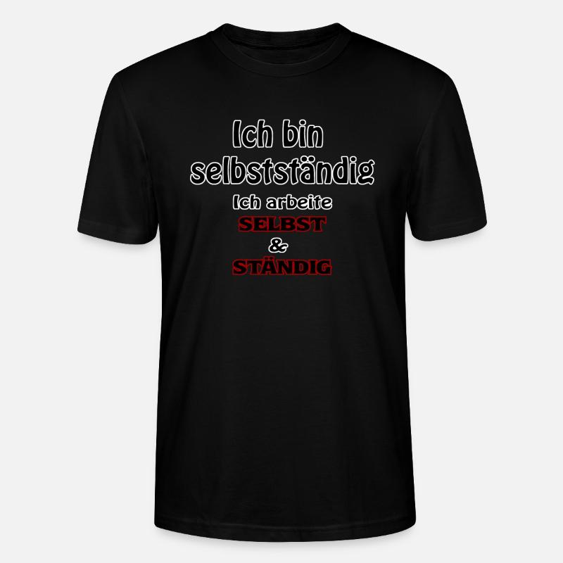 Je suis travailleur autonome - T-shirt bio CRAFTER Stanley Stella Unisexe - noir