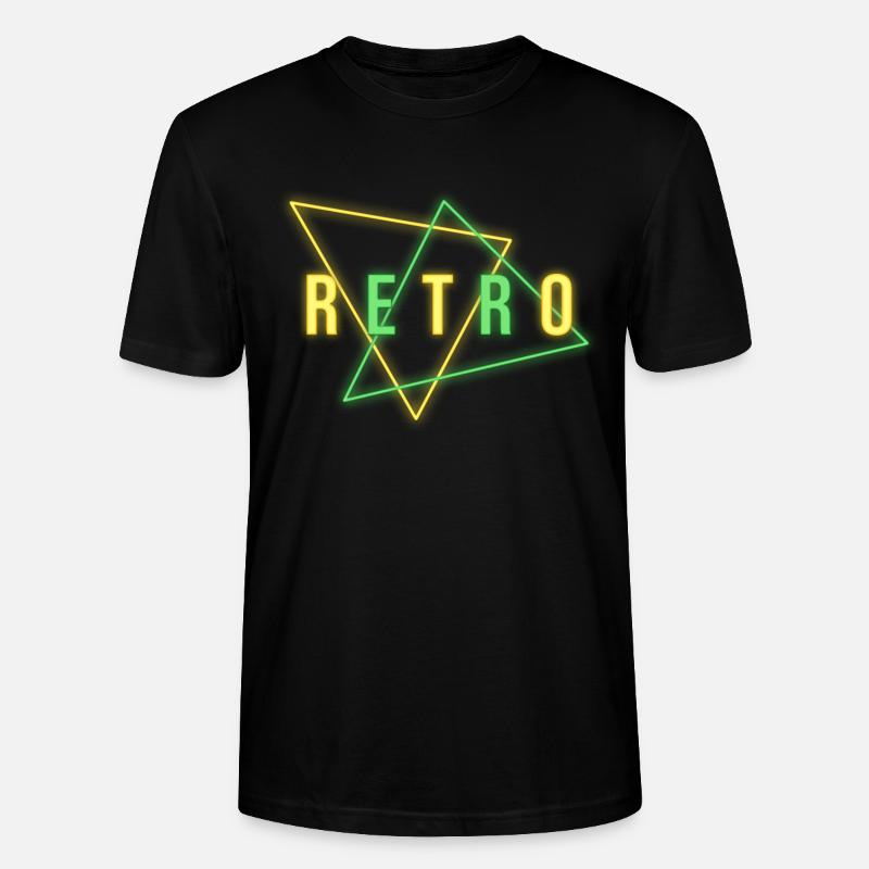RETRO NEON - Stanley/Stella Unisex Bio-T-Shirt CRAFTER - Schwarz