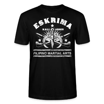 Eskrima Kali Arnis Filipino MArtial Arts Design - Stanley/Stella Unisex Bio-T-Shirt CRAFTER - Schwarz - Vorne - Alina (178cm) & Michal (187cm)