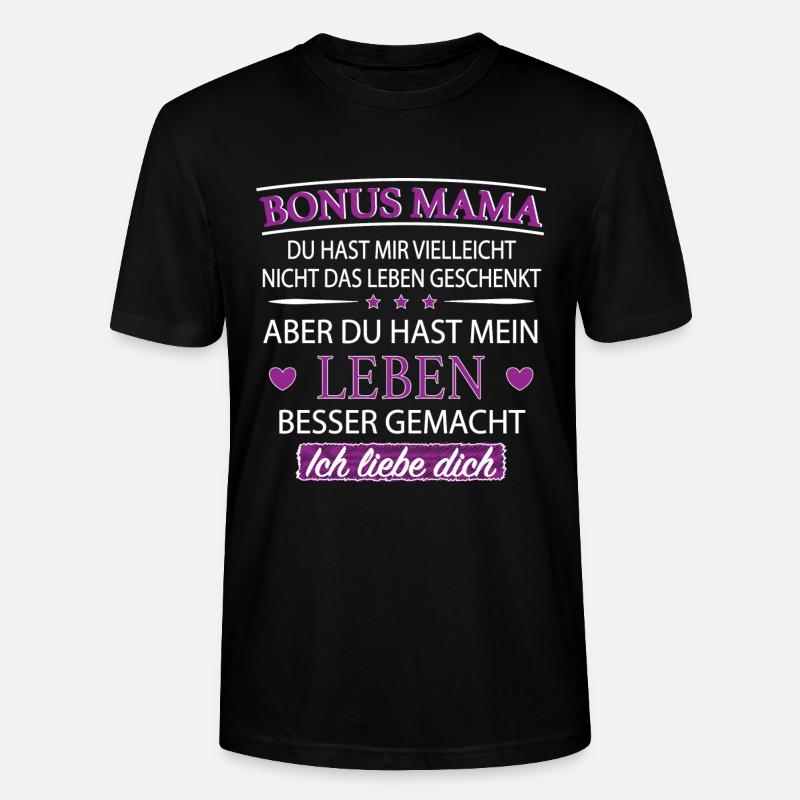 Bonus Mama - Stanley/Stella Unisex Bio-T-Shirt CRAFTER - Schwarz