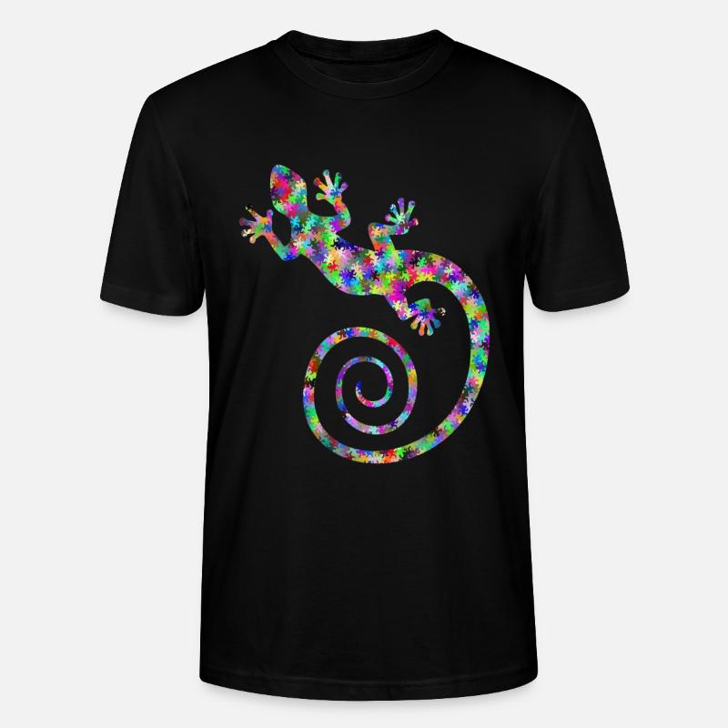GECKO MANIA - T-shirt bio CRAFTER Stanley Stella Unisexe - noir