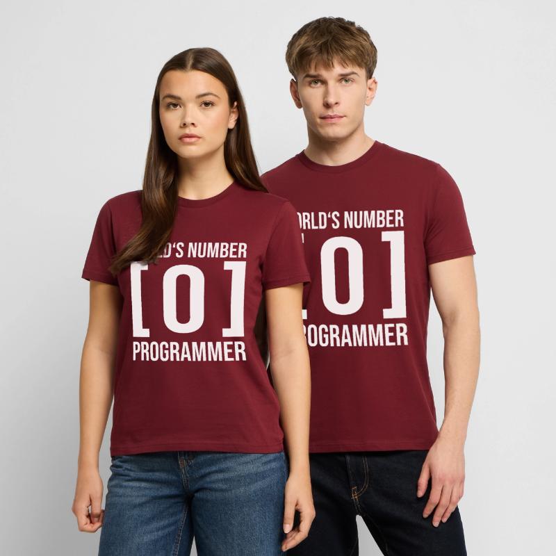Worlds number 0 programmer Computer Scientist Coder Coder Stanley/Stella CRAFTER Unisex Organic T-Shirt