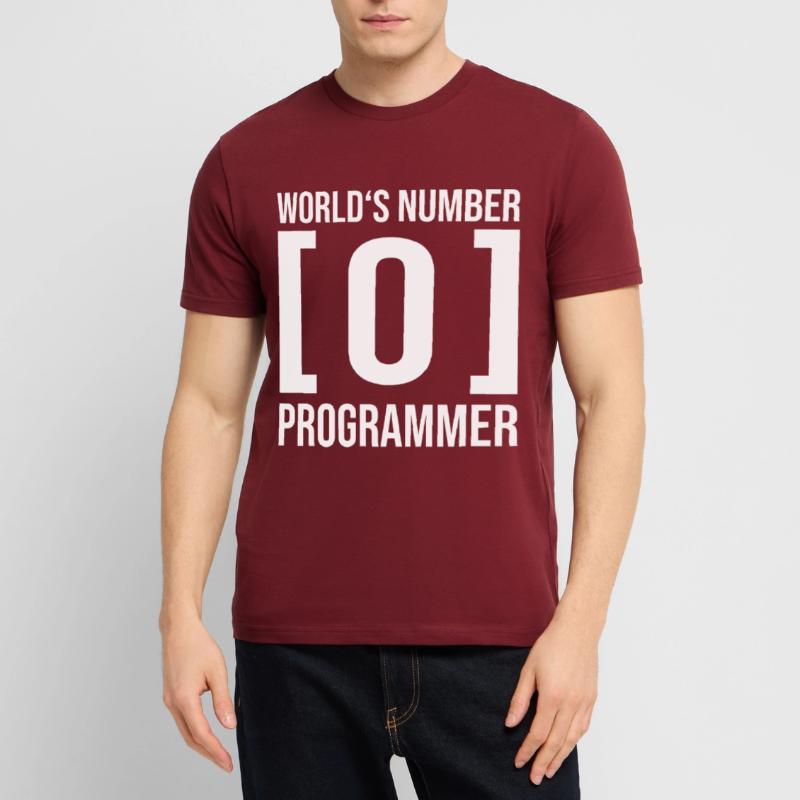 Worlds number 0 programmer Computer Scientist Coder Coder Stanley/Stella CRAFTER Unisex Organic T-Shirt