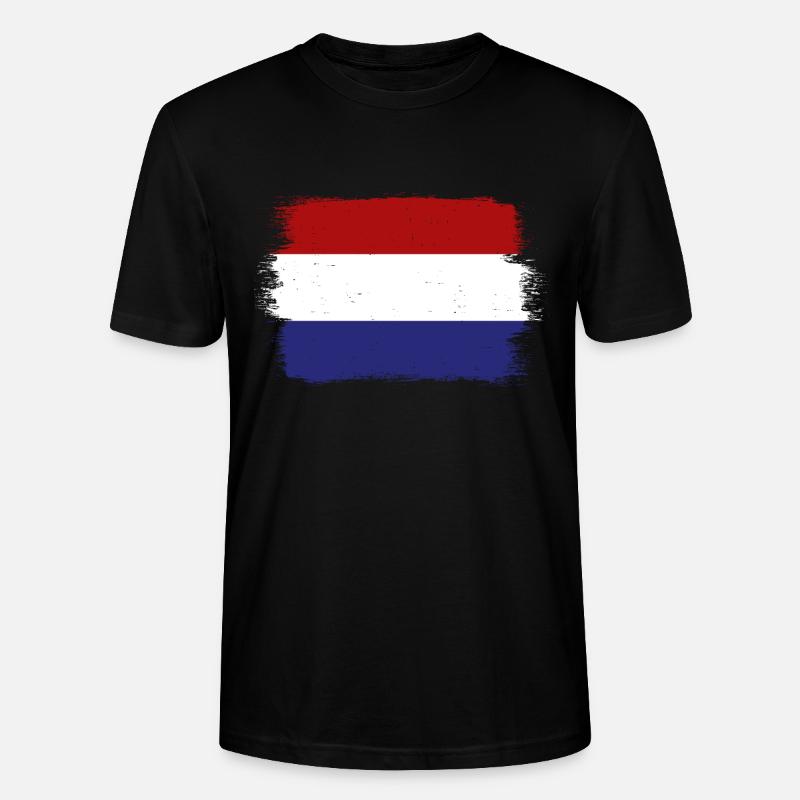 Pays-Bas Drapeau Hollande Drapeau néerlandais - T-shirt bio CRAFTER Stanley Stella Unisexe - noir