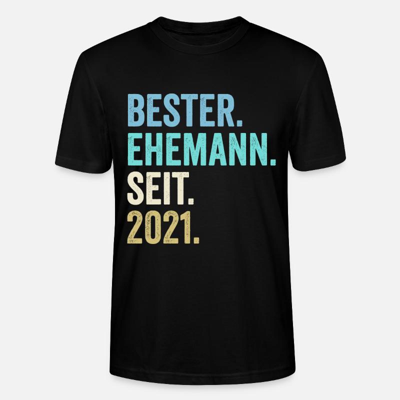 bester ehemann seit 2021 - Stanley/Stella Unisex Bio-T-Shirt CRAFTER - Schwarz