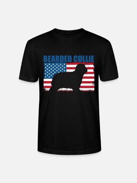 Bearded Collie - Stanley/Stella CRAFTER Unisex Organic T-Shirt - black
