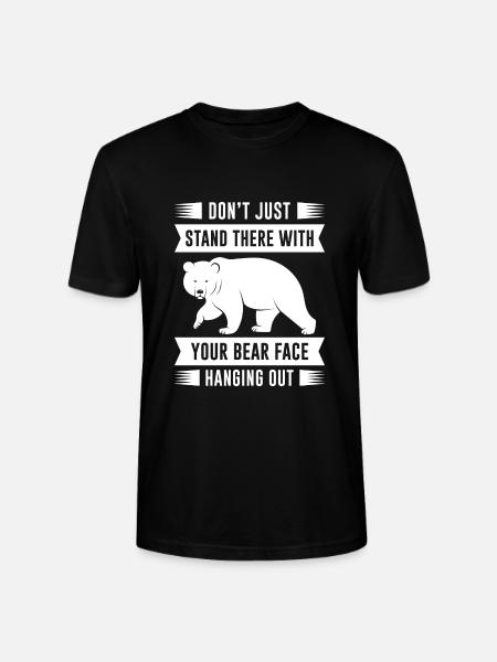 Dein Bärengesicht hängt heraus - Stanley/Stella Unisex Bio-T-Shirt CRAFTER - Schwarz