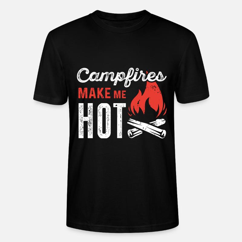 Campfires Make Me Hot - Stanley/Stella CRAFTER Unisex Organic T-Shirt - black