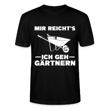 Gärtnern Schrebergarten Gärtner Geschenk - Stanley/Stella Unisex Bio-T-Shirt CRAFTER - Schwarz - Vorne - Alina (178cm) & Michal (187cm)