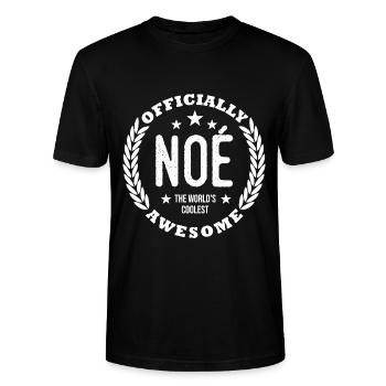 Noah first name Personalized gift first name noe - Stanley/Stella CRAFTER Unisex Organic T-Shirt - black - Front - Alina (178cm) & Michal (187cm)