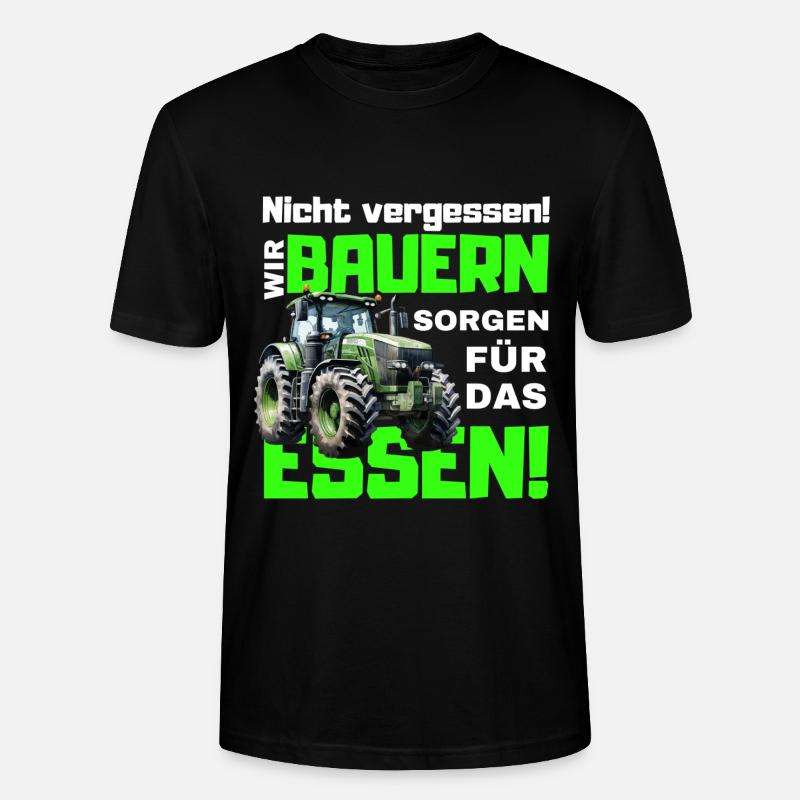 Lustiger Spruch Bauerndemo 2024 Traktor - Stanley/Stella Unisex Bio-T-Shirt CRAFTER - Schwarz