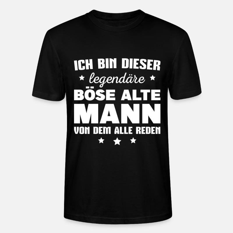 Sarkasmus Böser Alter Mann - Stanley/Stella Unisex Bio-T-Shirt CRAFTER - Schwarz