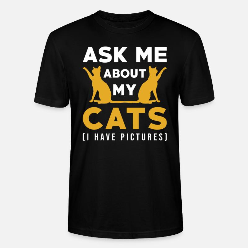 Katzen Geschenk Katzen Spruch - Stanley/Stella Unisex Bio-T-Shirt CRAFTER - Schwarz