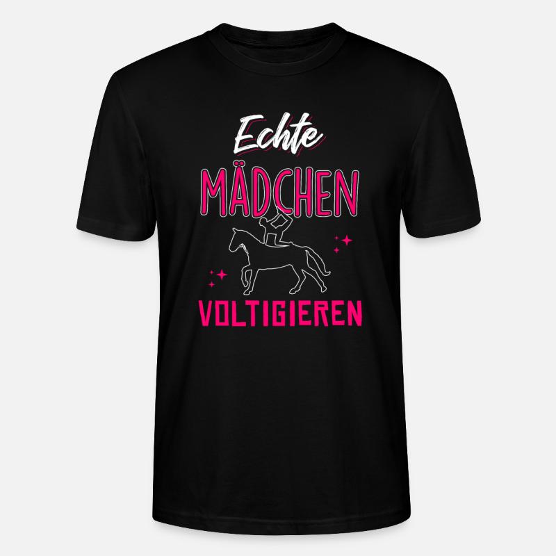 Echte Mädchen Voltigieren - Stanley/Stella Unisex Bio-T-Shirt CRAFTER - Schwarz