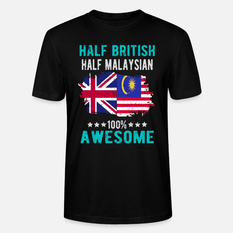 Halb Brite Halb Malaysier - Stanley/Stella Unisex Bio-T-Shirt CRAFTER - Schwarz