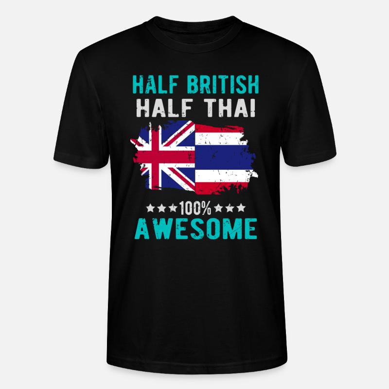 Halb Brite Halb Thailänder - Stanley/Stella Unisex Bio-T-Shirt CRAFTER - Schwarz