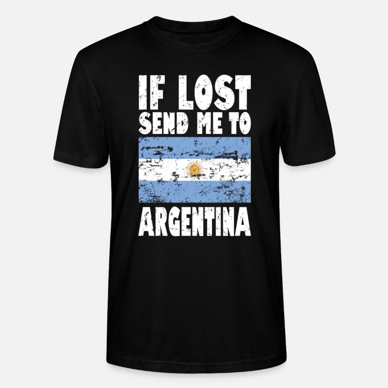 Drapeau de l’Argentine - T-shirt bio CRAFTER Stanley Stella Unisexe - noir