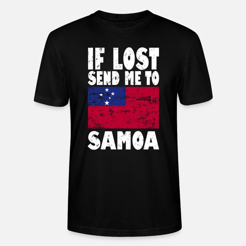 Drapeau des Samoa - T-shirt bio CRAFTER Stanley Stella Unisexe - noir